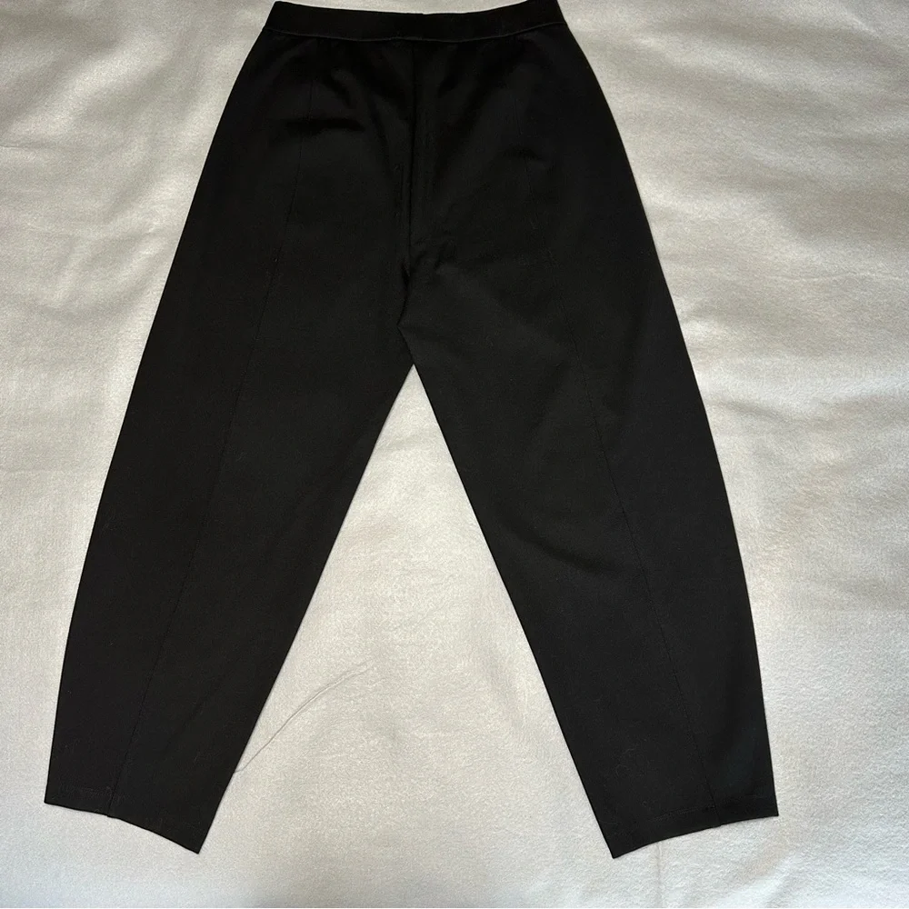 Eileen Fisher Dressy Flex Ponte  Black Lantern Ankle Pant SP NWT - Picture 4 of 9